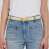 Dorian belt in ivory grained leather Dorian belt in ivory grained leather