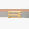 Dorian belt in magnesium shiny leather Dorian belt in magnesium shiny leather