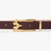 Dorian pin buckle belt in burgundy smooth leather Dorian pin buckle belt in burgundy smooth leather