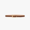 Dorian pin buckle belt in dark tan smooth leather Dorian pin buckle belt in dark tan smooth leather