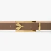 Dorian pin buckle belt in dove grey smooth leather Dorian pin buckle belt in dove grey smooth leather