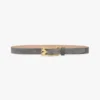 Dorian pin buckle belt in pebble grey suede Dorian pin buckle belt in pebble grey suede