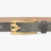 Dorian pin buckle belt in pebble grey suede Dorian pin buckle belt in pebble grey suede