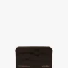 Envelope card holder in espresso croc embossed leather Envelope card holder in espresso croc embossed leather