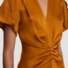 Eve midi dress in bronze Eve midi dress in bronze