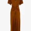 Eve midi dress in bronze Eve midi dress in bronze