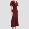 Eve midi dress in burgundy Eve midi dress in burgundy
