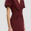 Eve midi dress in burgundy Eve midi dress in burgundy