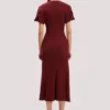 Eve midi dress in burgundy Eve midi dress in burgundy