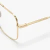 Fine double bridge optical in gold