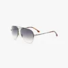 Fine metal pilot sunglasses in gold black Fine metal pilot sunglasses in gold black