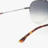 Fine metal pilot sunglasses in gold black Fine metal pilot sunglasses in gold black