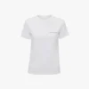 Fitted shrunken logo t-shirt in white Fitted shrunken logo t-shirt in white