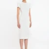 Fitted t-shirt dress in ivory Fitted t-shirt dress in ivory