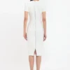Fitted t-shirt dress in ivory Fitted t-shirt dress in ivory