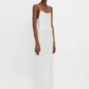 Floor-length cami dress in ivory Floor-length cami dress in ivory