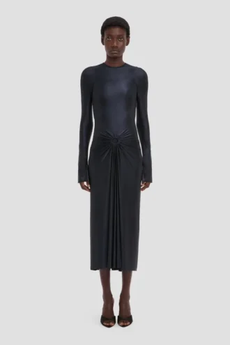 Frances midi dress in navy Frances midi dress in navy