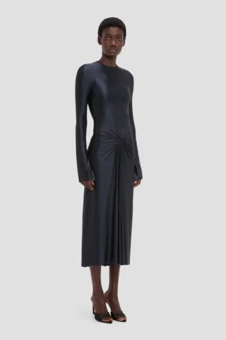 Frances midi dress in navy Frances midi dress in navy