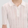 Frill polo top in white Frill polo top in white