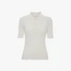 Frill polo top in white Frill polo top in white