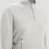 Half-zip milano jumper in grey marl Half-zip milano jumper in grey marl