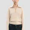 Half-zip milano jumper in pale rose Half-zip milano jumper in pale rose