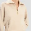 Half-zip milano jumper in pale rose Half-zip milano jumper in pale rose