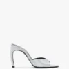 Harlow mule 100 in magnesium satin Harlow mule 100 in magnesium satin