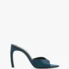 Harlow mule 100 in teal blue satin Harlow mule 100 in teal blue satin