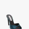 Harlow mule 100 in teal blue satin Harlow mule 100 in teal blue satin