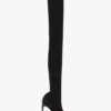 Harlow peep toe stretch jersey boot 100 in black Harlow peep toe stretch jersey boot 100 in black