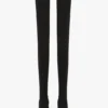 Harlow peep toe stretch jersey boot 100 in black Harlow peep toe stretch jersey boot 100 in black