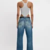 High leg bodysuit in grey marl High leg bodysuit in grey marl