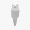 High leg bodysuit in grey marl High leg bodysuit in grey marl