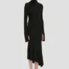 High neck midi dress in black High neck midi dress in black