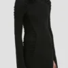High neck midi dress in black High neck midi dress in black