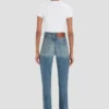 Julia stretch jean in worn blue wash Julia stretch jean in worn blue wash
