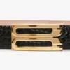 Jumbo dorian belt in black croc embossed calf leather Jumbo dorian belt in black croc embossed calf leather