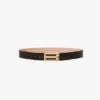 Jumbo dorian belt in black glossed leather Jumbo dorian belt in black glossed leather