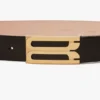 Jumbo dorian belt in black glossed leather Jumbo dorian belt in black glossed leather