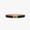 Jumbo dorian belt in black grained leather Jumbo dorian belt in black grained leather