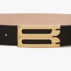 Jumbo dorian belt in black grained leather Jumbo dorian belt in black grained leather
