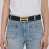 Jumbo dorian belt in black leather