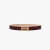 Jumbo dorian belt in burgundy croc embossed calf leather Jumbo dorian belt in burgundy croc embossed calf leather