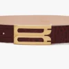 Jumbo dorian belt in burgundy croc embossed calf leather Jumbo dorian belt in burgundy croc embossed calf leather