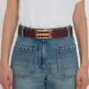 Jumbo dorian belt in burgundy leather Jumbo dorian belt in burgundy leather