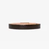 Jumbo dorian belt in chocolate croc embossed leather Jumbo dorian belt in chocolate croc embossed leather