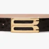 Jumbo dorian belt in espresso croc embossed calf leather Jumbo dorian belt in espresso croc embossed calf leather