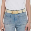 Jumbo dorian belt in ivory grained leather Jumbo dorian belt in ivory grained leather