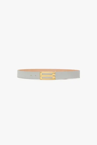 Jumbo dorian belt in magnesium shiny leather Jumbo dorian belt in magnesium shiny leather